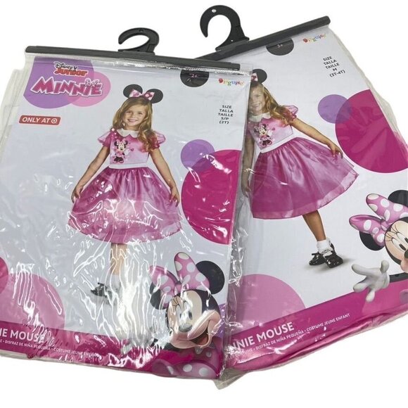 Disguise Disney Minnie Mouse Halloween Costume Dress Headband Szs 2T/ 3-4T - Picture 3 of 11